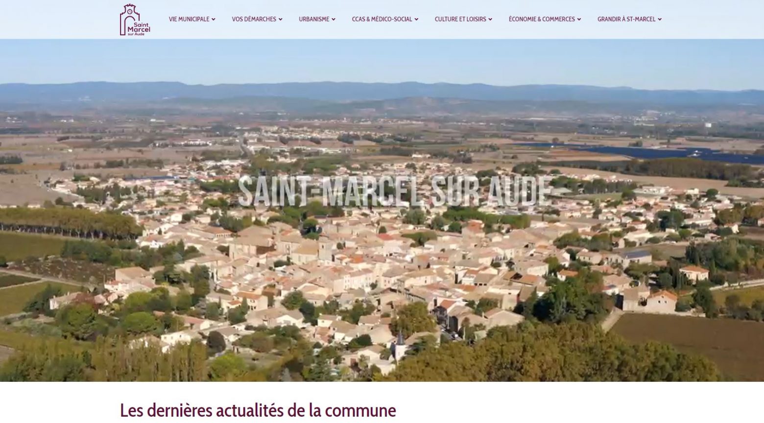 Site internet commune St Marcel sur Aude Capture